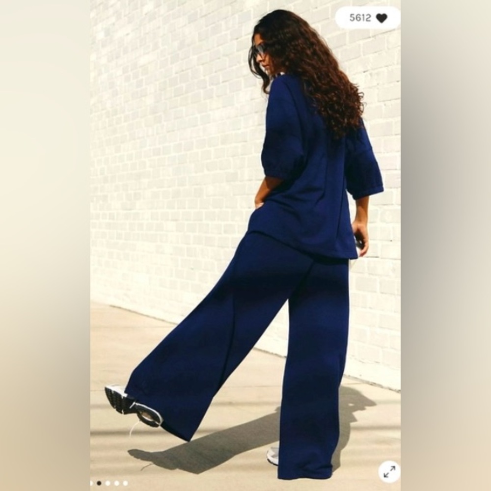 Free People Movement On The Run Set In Navy Size Large - Picture 2 of 15